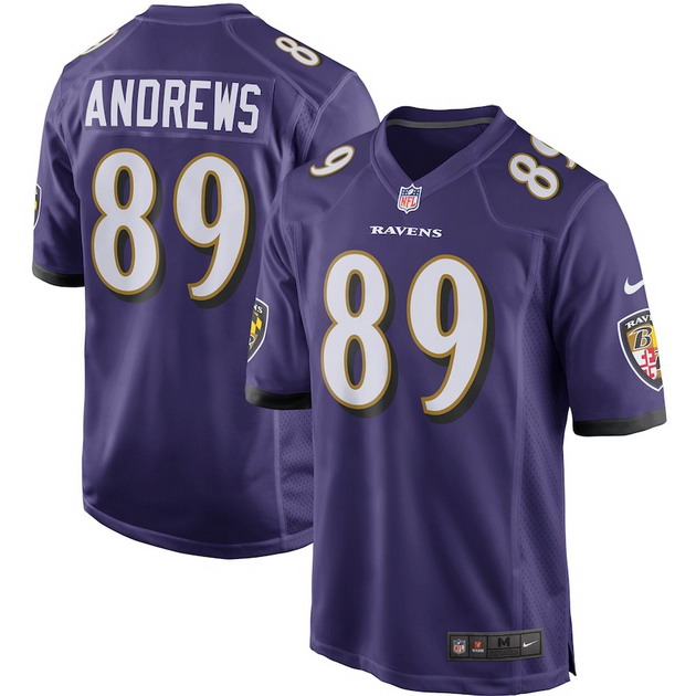 mens nike mark andrews purple baltimore ravens game player jersey